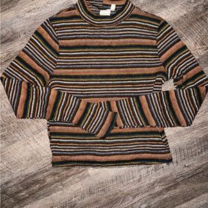 Colorful Striped Long Sleeve Top